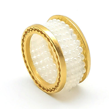 Anillo Telarar Dorado Liso Perla